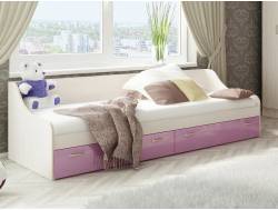 Кровать с ящиками Буратино розовый