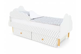 Кровать Stumpa Облако бортик и ящики рисунок Геометрия Зигзаги