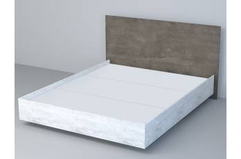 Кровать Эго арт. 031 1600 бетон светлый/камень темный
