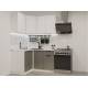 Кухонный гарнитур арт 1 Фаска Тальк Обсидиан 1200х1400 мм