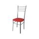 Стул Лайт ДХ-5 на серебряном каркасе обивка красный