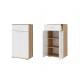 Тумба комби Италия ТК-600 дуб сонома/белый глянец