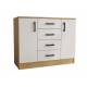 Комод К1000-2Д ЛДСП Дуб Вотан-Белый гладкий