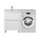 Тумба под стиральную машину Uperwood Tanos 60 см, напольная, 2 ящика, белая