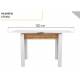 Стол обеденный Doma раскладной Белый бриллиант/Дуб вотан