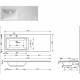 Тумба с раковиной слева Dallas Luxe 1300 навесная 1 длинный ящик