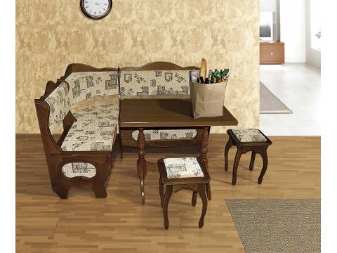 Табуретка из массива на фигурной ножке Комплект 2 шт