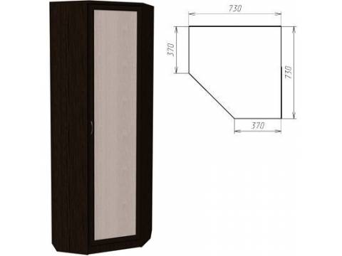 Шкаф угловой со штангой и полками арт.402
