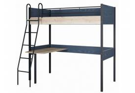 Кровать-чердак Дельта-лофт 20.02.01 Дуб ирландский/черный