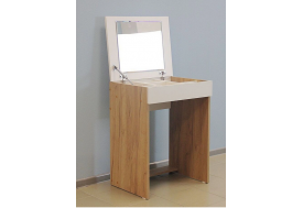 Туалетный столик Эксон белый - дуб крафт золотой