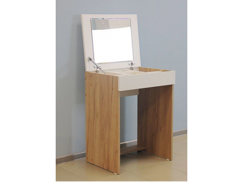 Туалетный столик Эксон белый - дуб крафт золотой