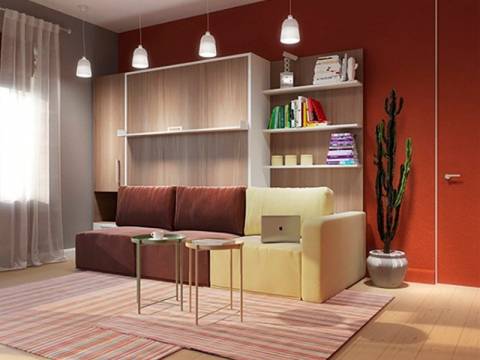 Гостиная трансформер Классика в стандарте с кроватью 1600