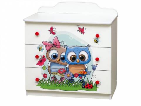 Комод с фотопечатью Совята №3