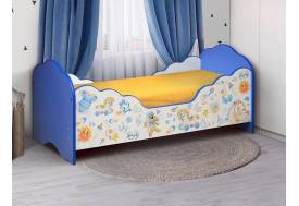 Кровать детская с бортом Малышка №3 синяя