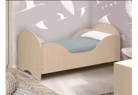 Кровать детская с бортом Малышка №6 дуб млечный