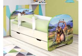 Кровать детская с фотопечатью с 1 ящиком Африка