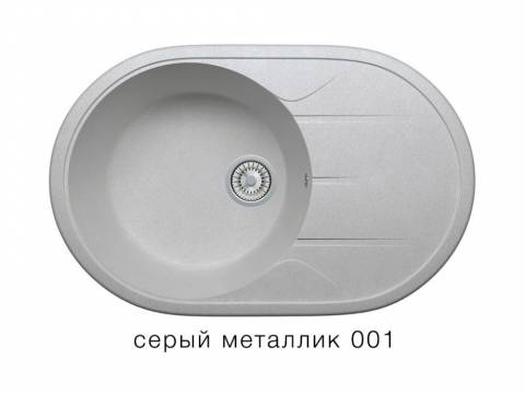 Кухонная мойка Tolero R-116 Серый металлик 001