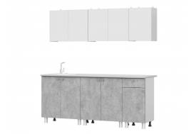 Кухонный гарнитур КГ 1 2000 Белый/Цемент светлый