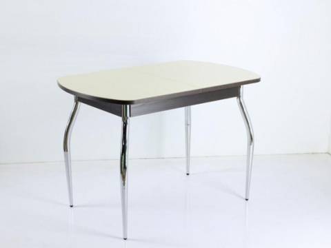 Стол раздвижной ПГ-01 СТ стекло песочное, венге