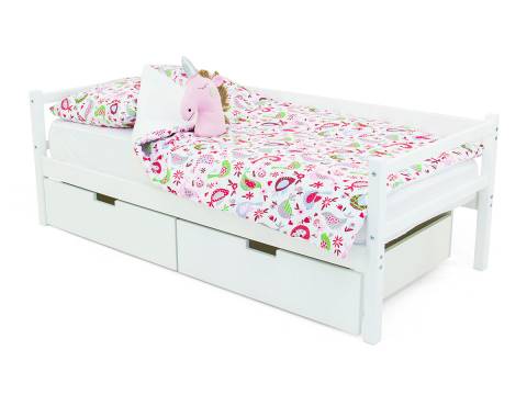 Кровать-тахта Svogen с ящиками белый