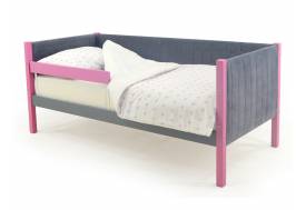 Кровать-тахта мягкая Svogen с бортиком лаванда-графит