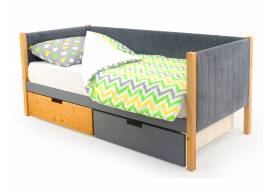 Кровать-тахта мягкая Svogen с ящиками дерево-графит