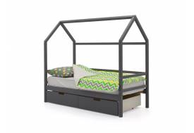 Кровать-домик Svogen с ящиками графит