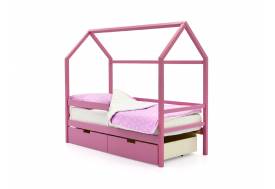 Кровать-домик Svogen с ящиками и бортиком лаванда