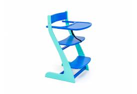 Растущий стул Усура со столиком мятно-синий