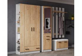 Прихожая Кевин белый/дуб крафт золотой