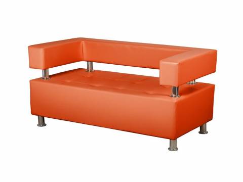 Диван трехместный Райли Кожзам Оранжевый