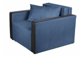 Кресло-кровать Милена с подлокотниками велюр синий