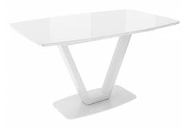 Стол Лотус раздвижной со стеклом OPTIWHITE