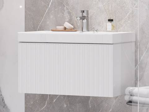 Тумба с раковиной Compo 70 подвесная белый