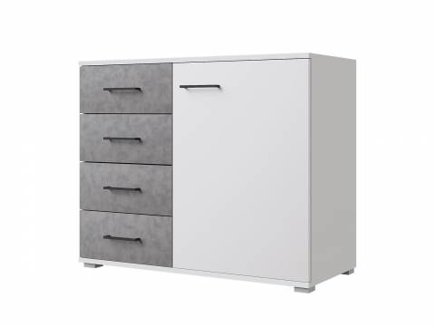 Комод Nova Белый-Бетон