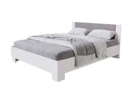 Кровать 1400 Nova Белый-Бетон