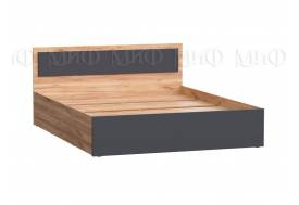 Кровать с настилом 900 Мартина Графит, Дуб крафт