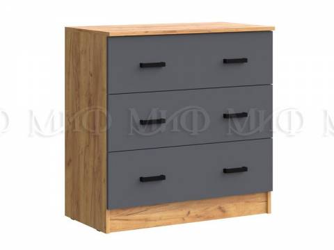 Комод с 3-мя ящиками Бася Миф Графит