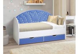 Кровать с продольной мягкой спинкой Корона №2 800х1600 мм