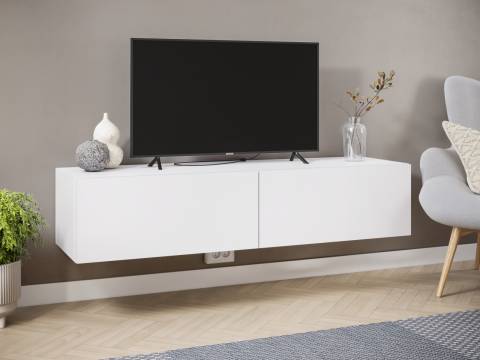 Тумба ТВ Айден ТБН06-1400 белое дерево