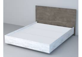 Кровать Эго арт. 031 1600 бетон светлый/камень темный