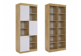 Стеллаж Форсаж дуб крафт золотой/белый