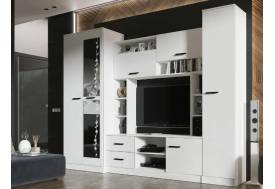 Гостиная Марта 11 Белый гладкий