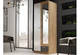 Шкаф Адель 800 Дуб Вотан-Белый гладкий