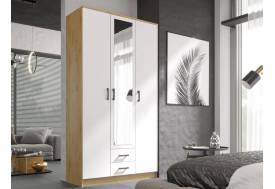 Шкаф Трио вотан/белый гладкий