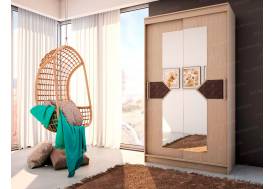 Шкаф купе Николь-2 ясень шимо-лиственница темная