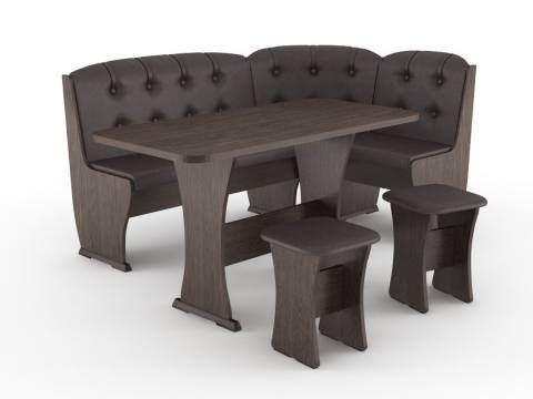 Кухонный уголок Ника-6 Эффект Венге-Арабика