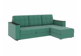 Диван угловой Атлант без столика велюр Neo 23 грин зеленый