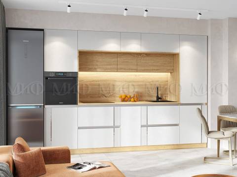 Кухня Карина МДФ Пластер Бьянко