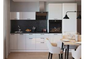 Кухонный гарнитур арт 1 Белый глянец 2400 мм